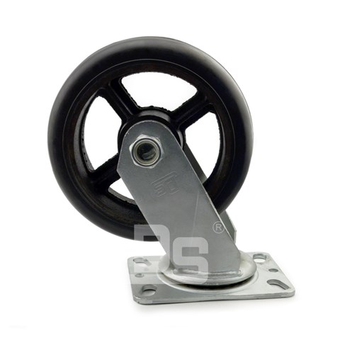 DS42系列 鐵芯橡膠 重型 轉(zhuǎn)向腳輪(載重量:220~320kg) DS42系列 鐵芯橡膠 重型 轉(zhuǎn)向腳輪(載重量:220~320kg)