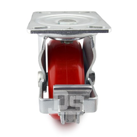 DS42系列 鐵芯聚氨酯 重型 剎車腳輪(載重量:450~650kg) DS42系列 鐵芯聚氨酯 重型 剎車腳輪(載重量:450~650kg)